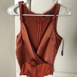 Burnt Orange Body Suit NEVER WORN